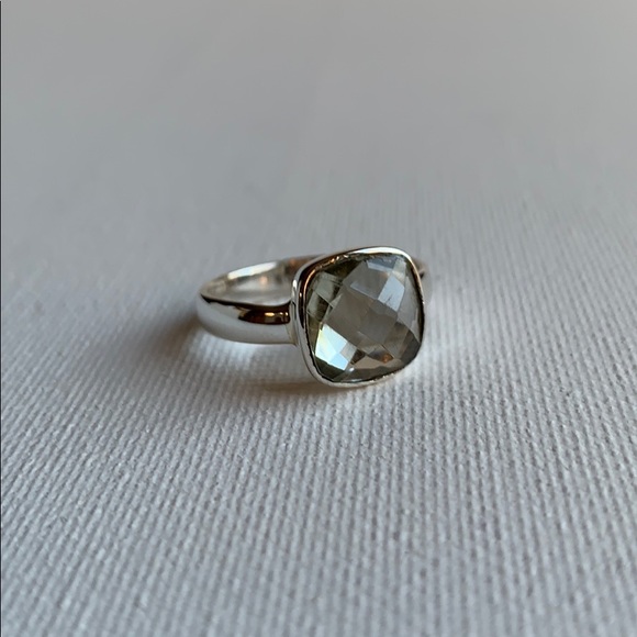 Boutique Jewelry - RESERVED Green Amethyst & Sterling Silver Ring